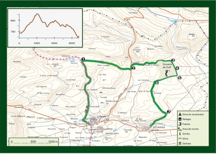 Mapa de la ruta Villaverde-Lagrán