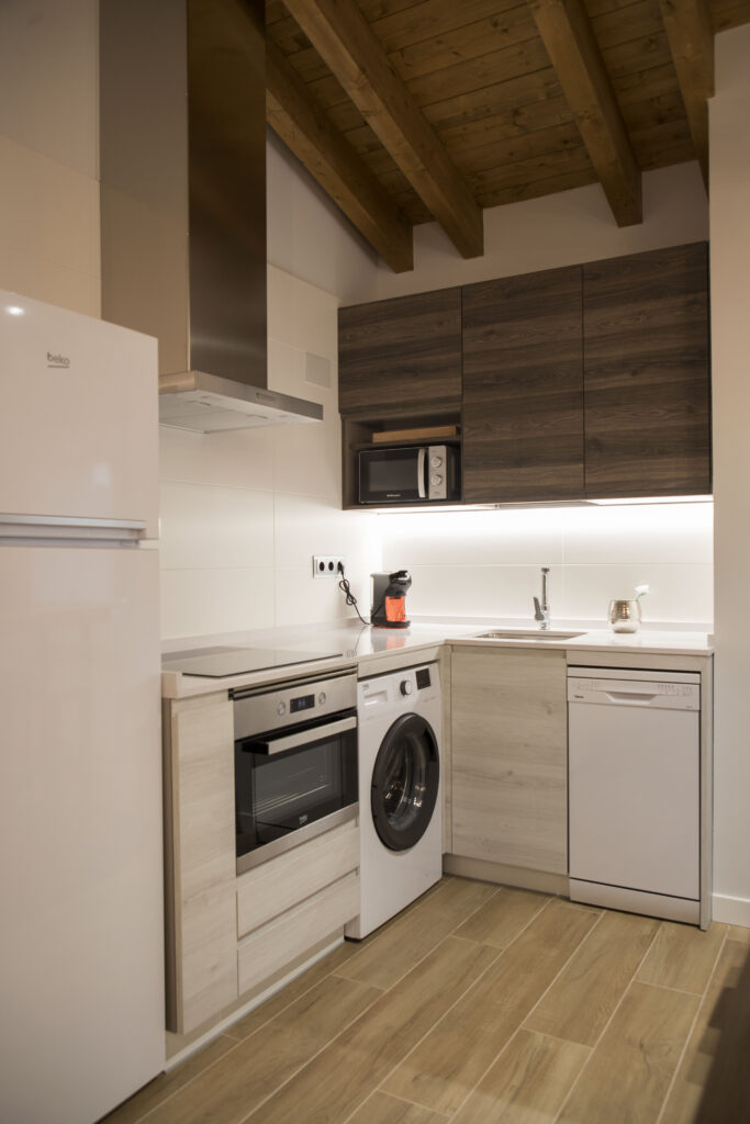 cocina de alojamiento para ciclistas
